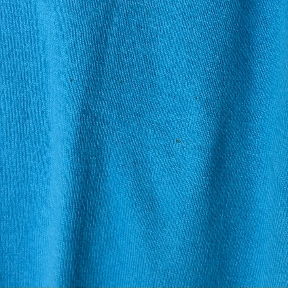Alan Flusser Cotton Silk Cashmere‎ V Neck Blue Sweater Men’s L Soft Pullover